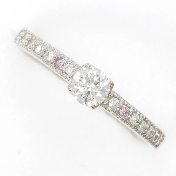 PT900 プラチナ リング 指輪 13号 ダイヤ 0.261 0.10 鑑定書 ジュエリー 中古