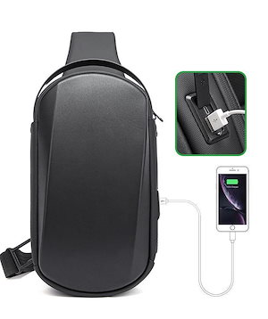 BANGE 2023ボディバッグ ショルダーバッグ メンズ斜めがけ 肩掛け 防盗 USB 充電