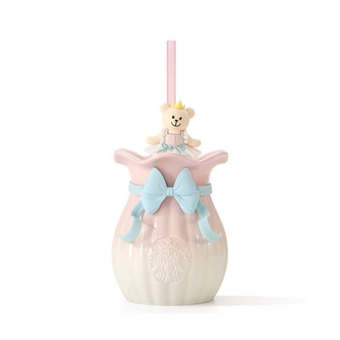 プリンセス アフタヌーンティーシリーズ 陶器花瓶 グラデーションストローカップ 420ml