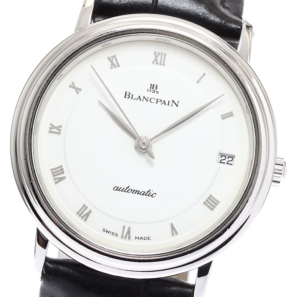 ブランパン Blancpain 1195-1127 ヴィルレ エクストラスリム デイト 自動巻き メンズ 保証書付き_904919【中古】
