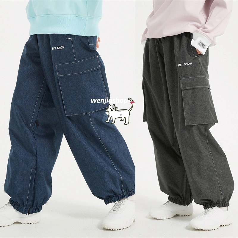 スノーボードウェア スノボウェア カーゴパンツ デニムパンツ ズボン ロングパンツ レディース メンズ 男女兼用 韓国風 スノーボード スノボウェア スキーウェア スノボーウェア 防寒着 防水 防風