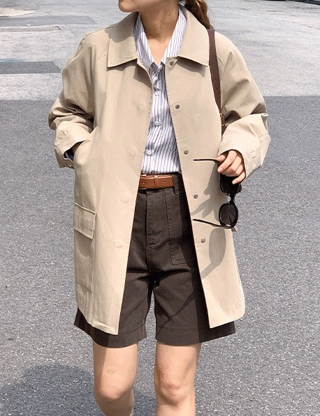 キャンプ コットン ハーフ ジャケット 3col