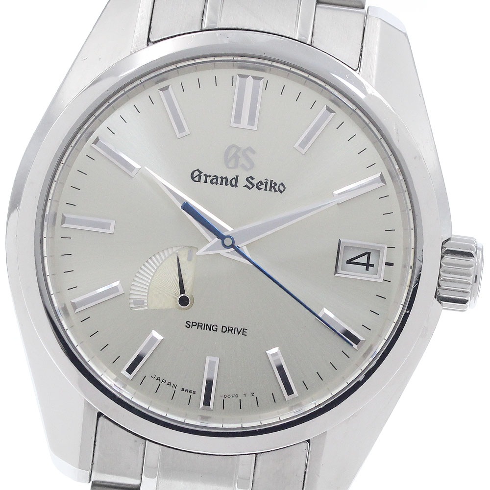 セイコー SEIKO SBGA373/9R65-0CV0 グランドセイコー パワーリザーブ デイト スプリングドライブ メンズ 箱付き_952091【中古】