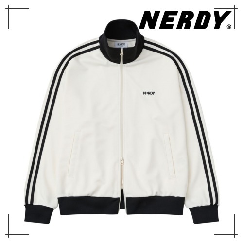 NERDY 公式正規品 クラシック NY トラックトップ(25SS) (Cream/Pale Blue) 韓国ファッション