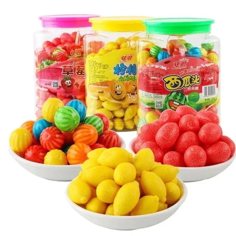 韓国 お菓子 バブルガム いちごスイカレモン味 咀嚼音が特徴 爽やか風味で人気 S273