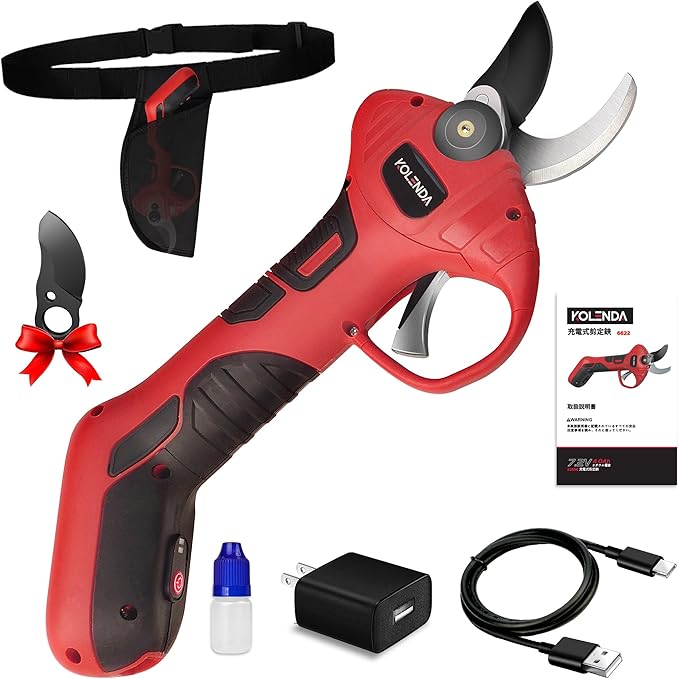 電動剪定バサミわずか750gの軽量電動剪定ばさみ4000mAhリチウム電池内蔵の充電式剪定ばさみ園芸や果樹剪定用電動ハサミ切断径22mm