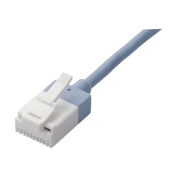 (まとめ) エレコムツメ折れ防止スーパースリムLANケーブル Cat6A準拠 ブルー 0.5m LD-GPASST/BU05 1本 (×10セット)