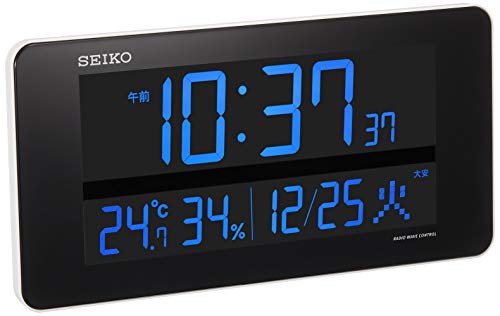 セイコークロック(Seiko Clock) セイコー クロック 掛け時計 置き時計 兼用 電波 デジタル 交流式 カラー液晶 シリーズC3 白 DL208W SEIKO