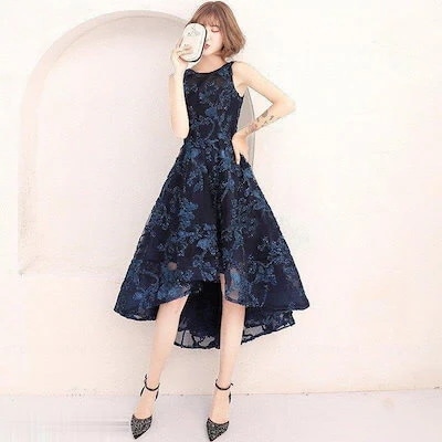 パーティードレス ノースリーブ レディース Aラインワンピース 演奏会 エレガンス 二次会ドレス30%までに制限