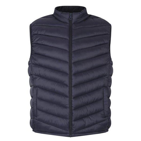 メンズ冬ハイネック軽量ストリングベストパディングIE-VEP-4006-ネイビー
