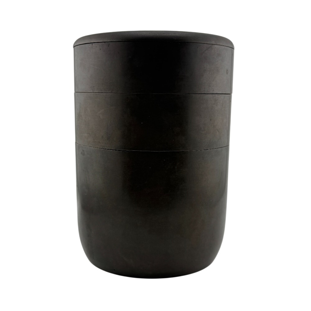 茶筒 中蓋 時代物 弁当箱 当時物 骨董品 金工美術 真鍮 食器