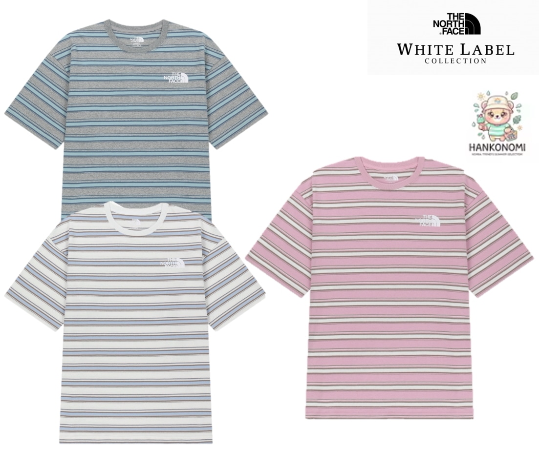 26SS 新作入荷 NT7US08 BONBON S/S R/TEE コットンのタッチ感が感じられる柔らかな素材のストライプ半袖Tシャツ