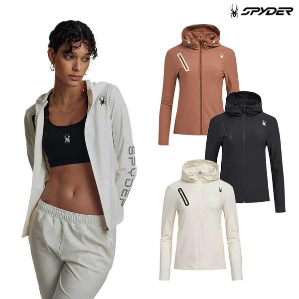 [] 女性ランニングスリムフィットセットアップフード付きジップアップ SPIPCNFT281W