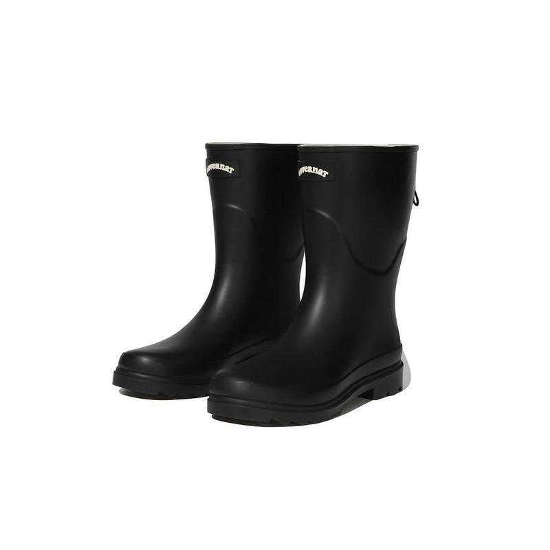 クローバーハートバックレースアップレインブーツミドル Black CO2506SN72BK