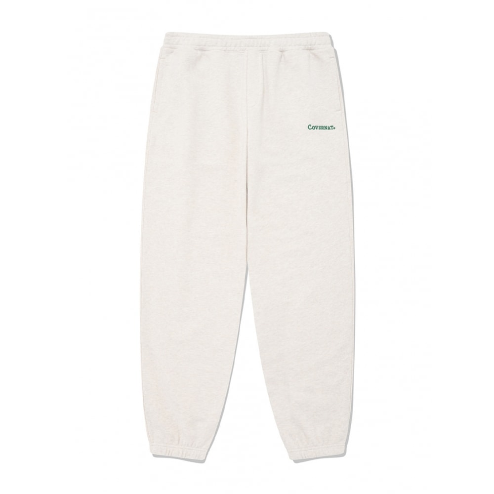 COVERNATアセンティックロゴスウェットジョーガーパンツオートミール