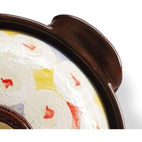 みのさらら 土鍋 つばき 6号 深鍋 1人用　かわいい 日本製 万古焼　調理器具0.8L 直火鍋