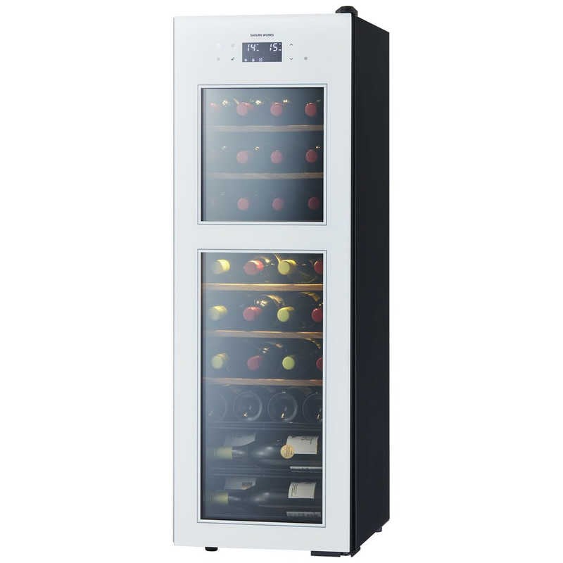 さくら製作所　ワインセラー 38本 右開き 　SA38 W ホワイト（標準設置無料）