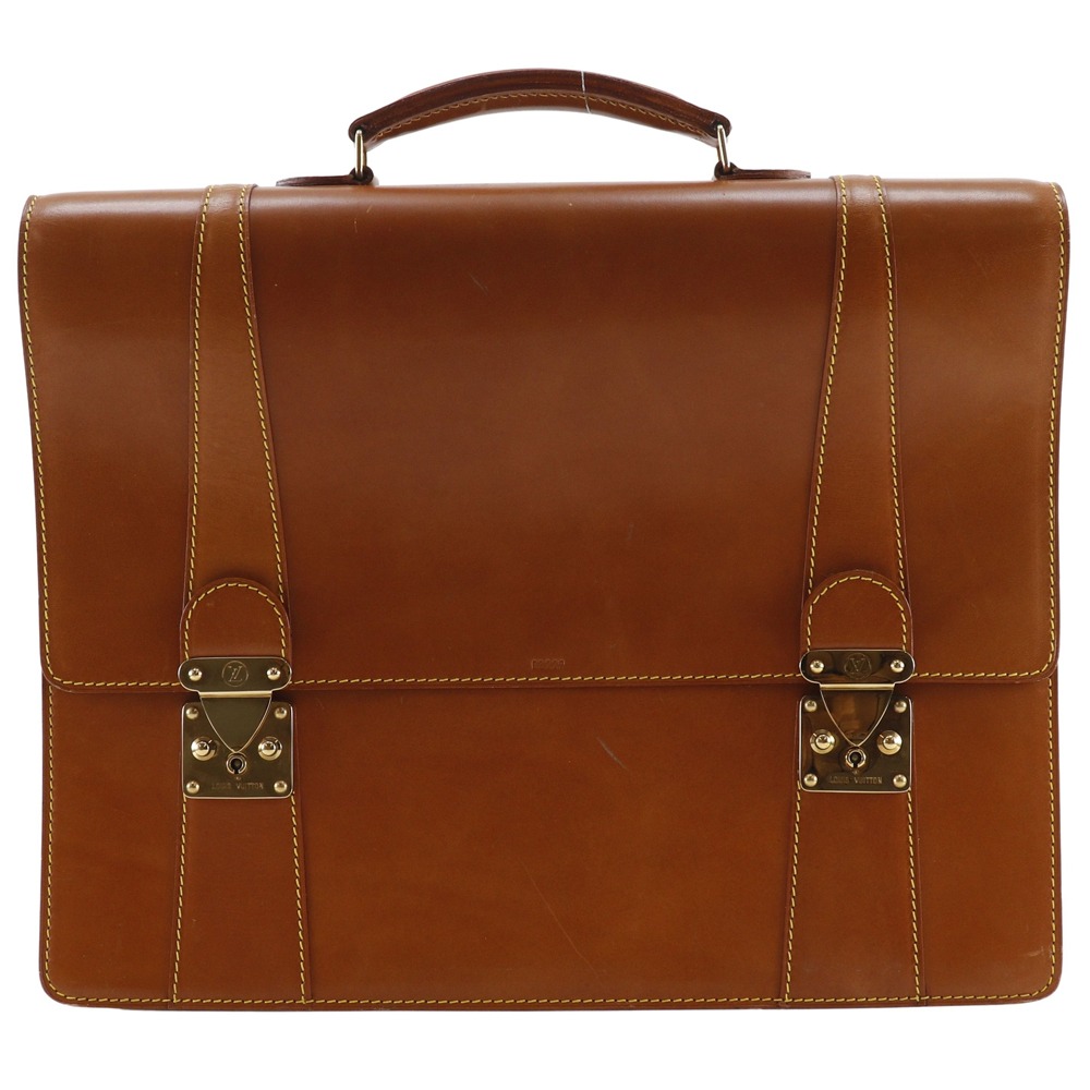 セルビット ヌメ革 ヴィンテージ ビジネスバッグ ノマド キャメル MI8905 メンズ 中古品