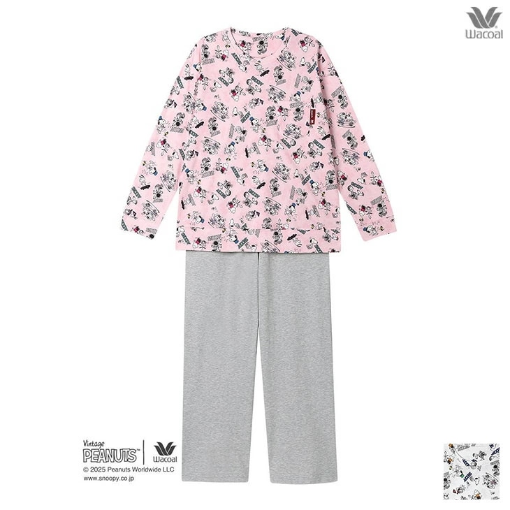 スヌーピー PEANUTS ピーナッツ ワコール wacoal レディース パジャマ ルームウェア 部屋着 春夏 FDX554