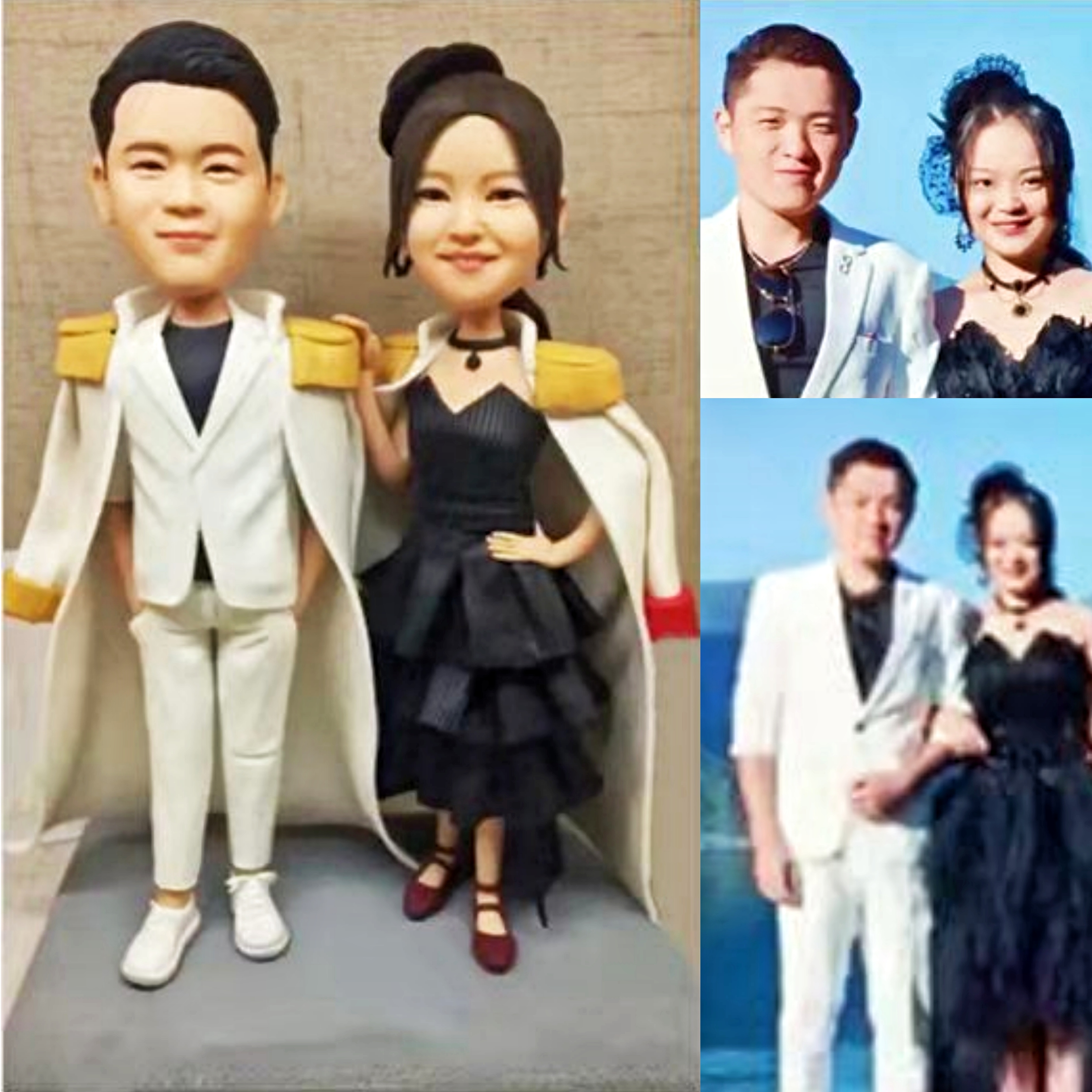 【オーダーメイド】3D肖像画 似顔絵 人形 フィギュア 結婚祝い 周年記念日 カップル 彼氏 彼女 夫婦 両親 贈呈品 記念品