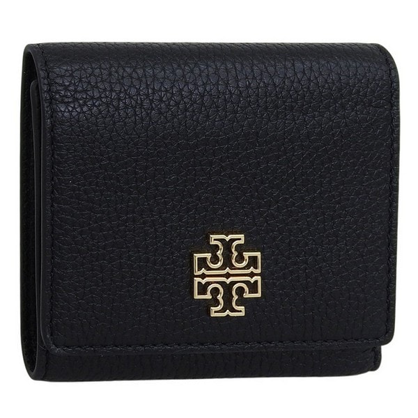 トリーバーチ 財布 レディース 三つ折り財布 アウトレット レザー ブラック BRITTEN COMPACT WALLET 159431-001 TORY BURCH