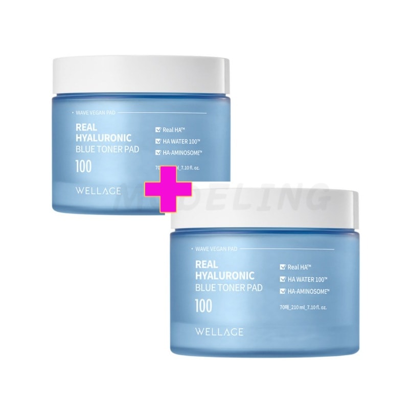 [1+1] リアル ヒアルロニック ブルー トナーパッド 210ml/鎮静毛穴/水分鎮静