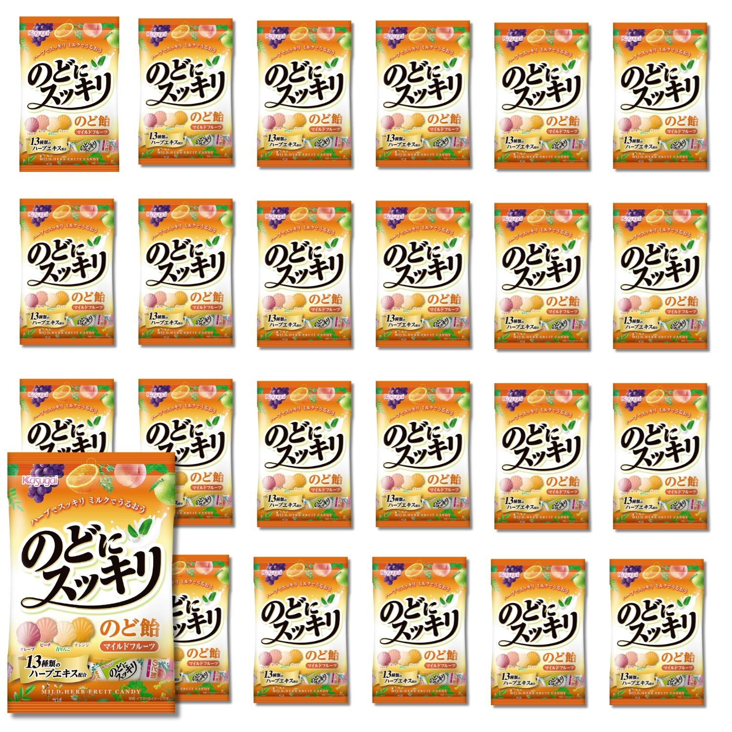 24個セット 春日井製菓 のどにスッキリ マイルドフルーツ 118g