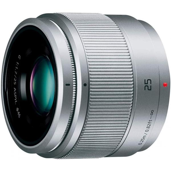 【中古】パナソニック Panasonic 単焦点レンズ G 25mm/ F1.7 ASPH. シルバー H-H025-S 32,800円