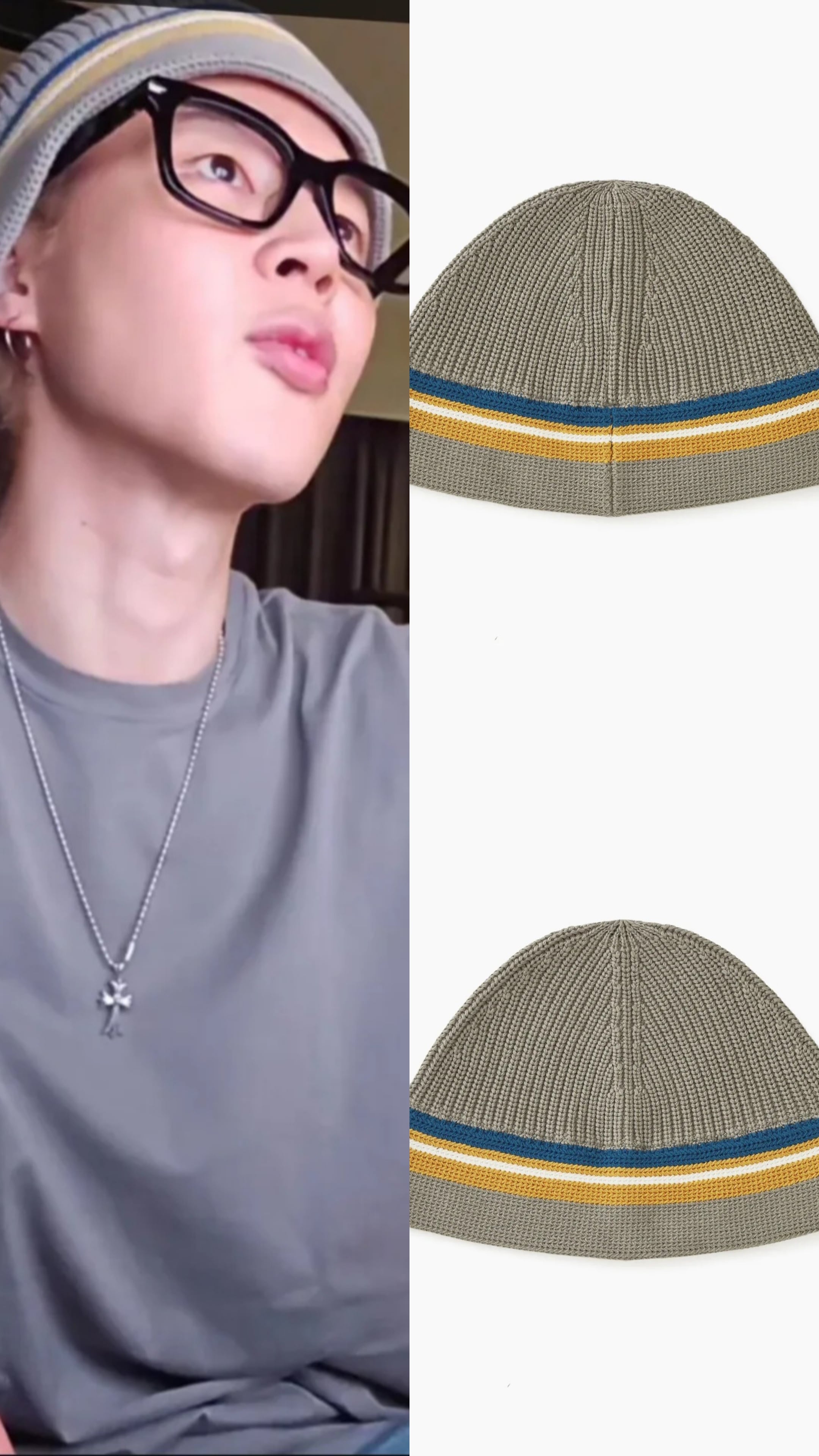 Khakis/BTS jimin wear/Roam Knit Hat Sage