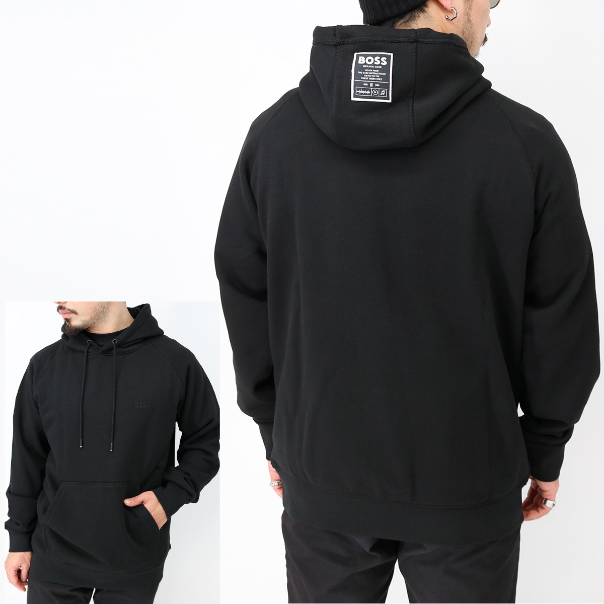 50509468 メンズロゴプリントパーカー フーディー 長袖 スウェット プルオーバー HOODIE