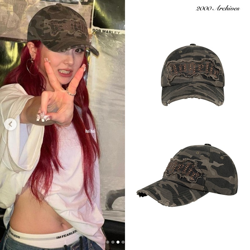 [LE SSERAFIM ホユンジン着用]ANGELIC CAMO BALL CAP