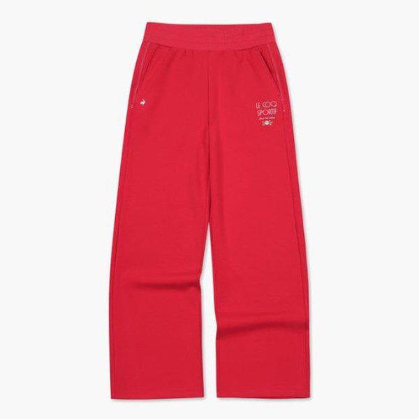 M パンツ UQC QP322OFP71-RED 女性 ダブルテンション ストレート パンツ / RED