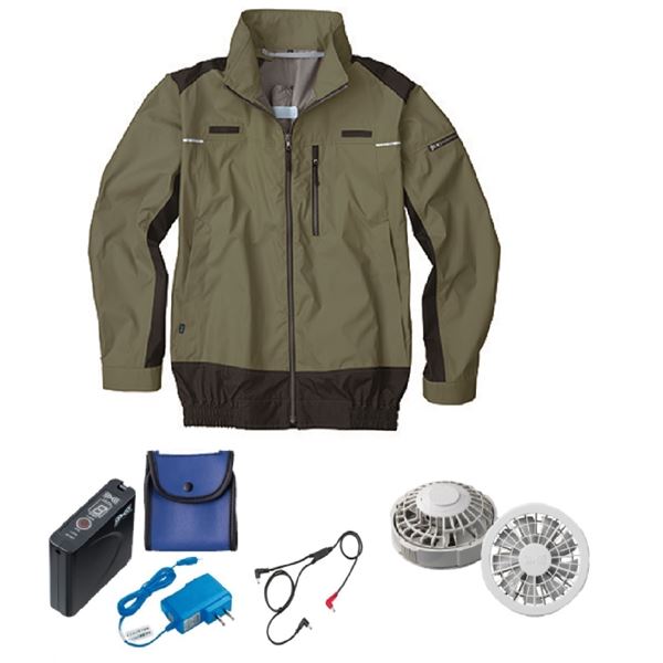 KU92110 空調服 ポリ製 遮熱フルハーネス仕様 FAN2200G/LISUPER1 緑 LL 20,514円