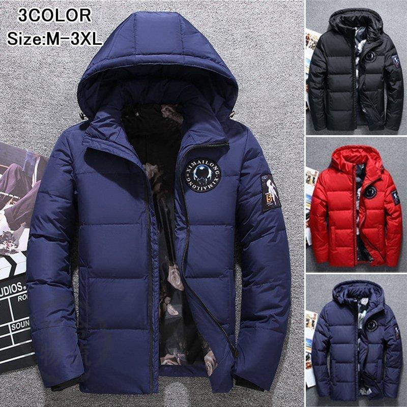 アウター ダウンコートメンズ ジャケット ハイネック フード付き 秋新作 ブルゾン 大きいサイズ コート 冬アウター 無地 防風 防寒着