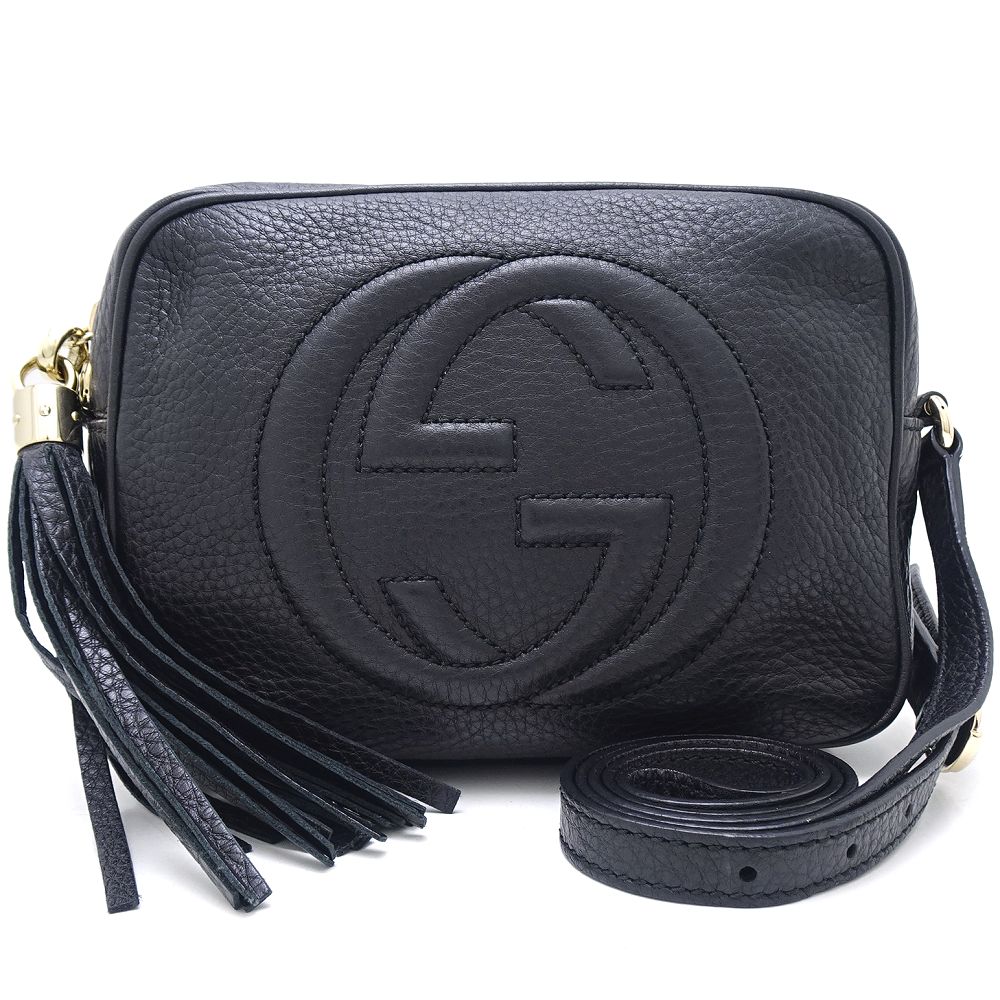 スモール ディスコバッグ 308364 ショルダーバッグ ソーホー レザー ブラック/352287【中古】