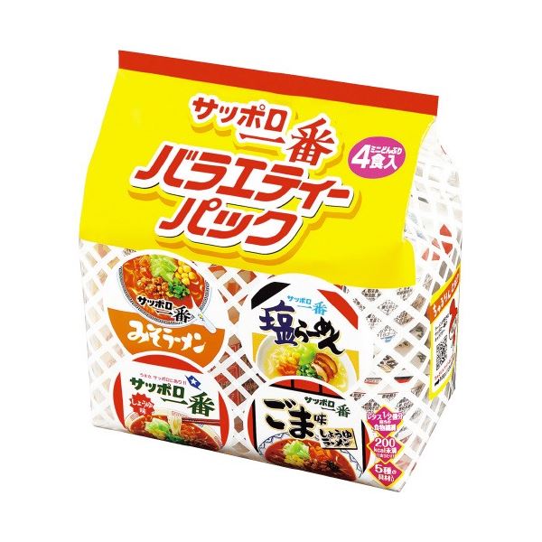 （まとめ）サンヨー食品 サッポロ一番ミニバラエティー 4食x6P（x2セット）