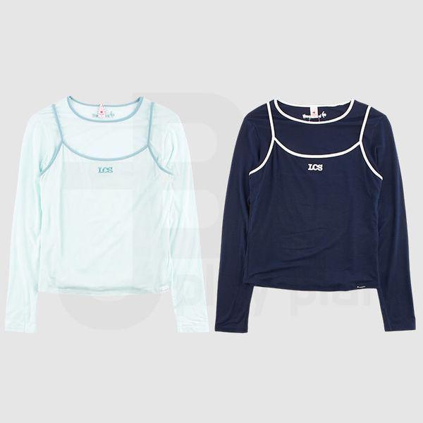 女性スリムフィットレイヤード長袖TシャツセットQQ122ORL21_P417350202