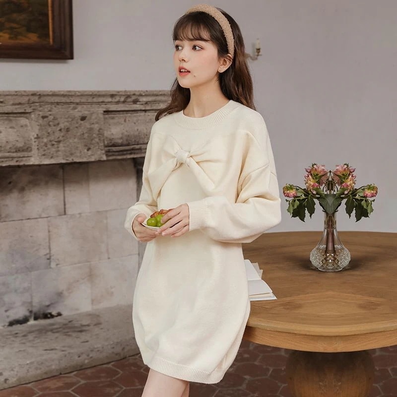 Ant Q baby初秋ニットワンピレディース2023デザインセンスが初秋に薄くて小さい 母の日