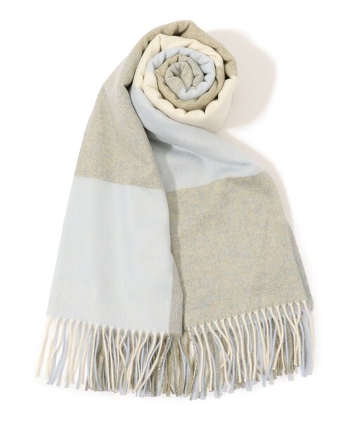 [最安値挑戦]ストール Johnstons of Elgin カシミヤチェックストール レディース