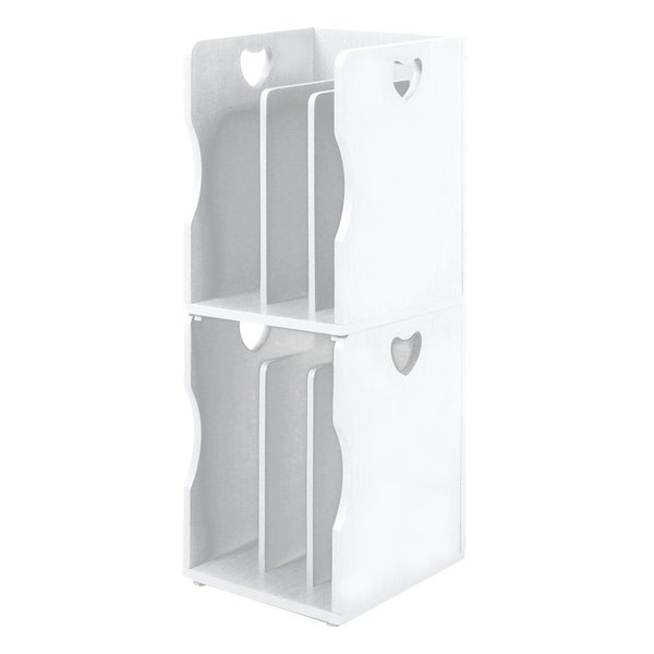 ブックスタンド ホワイト 2個組 幅24.5×奥行25.5×高さ35cm 1台 MM-6805WHS2