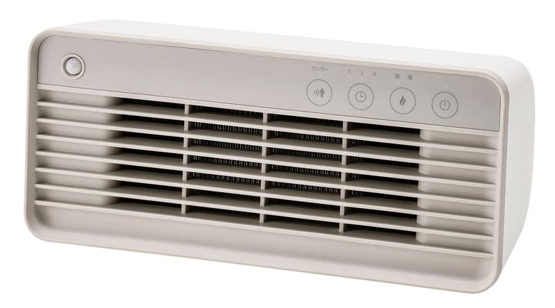 色：アイボリー スリーアップ 人感センサー付 800W/400W 暖房器具 縦置き 横置き 自由自在セラミックヒーター