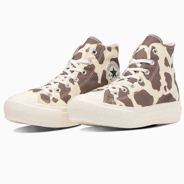 オールスター PLTS カウスポット ハイカット レディース light PLTS COWSPOT HI オフホワイト 軽量 牛柄 スニーカー