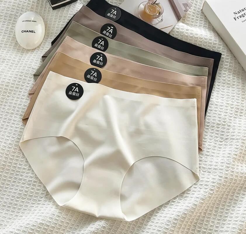 6本入りレディース7 A桑蚕糸パンツ抗菌股痕なし高弾性ヒップ三角パンツ