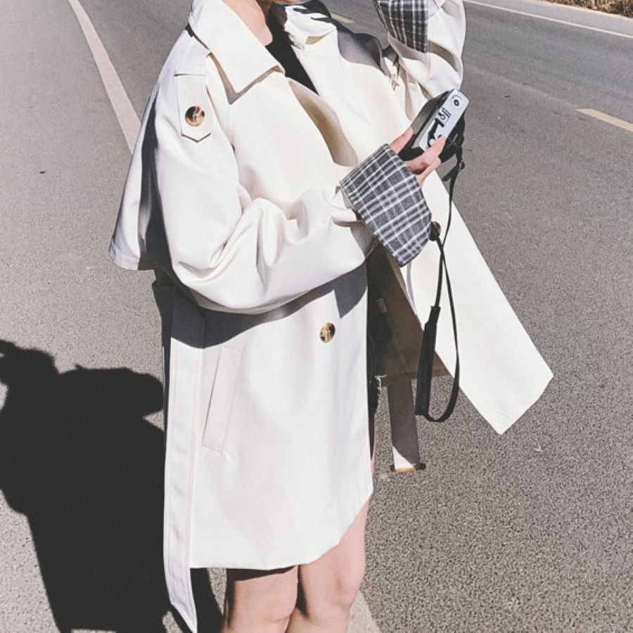 即納 トレンチコート レディース スプリングコート ジャケット アウター 春秋 9715