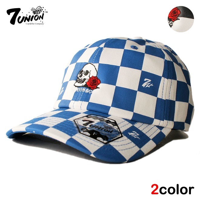 セブンユニオン ストラップバックキャップ 帽子 メンズ レディース チェック フリーサイズ
