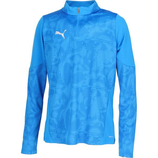 プーマ サッカー ウエア TEAMCUP TR 1/4 ジップトップ ブルー S 660216 02