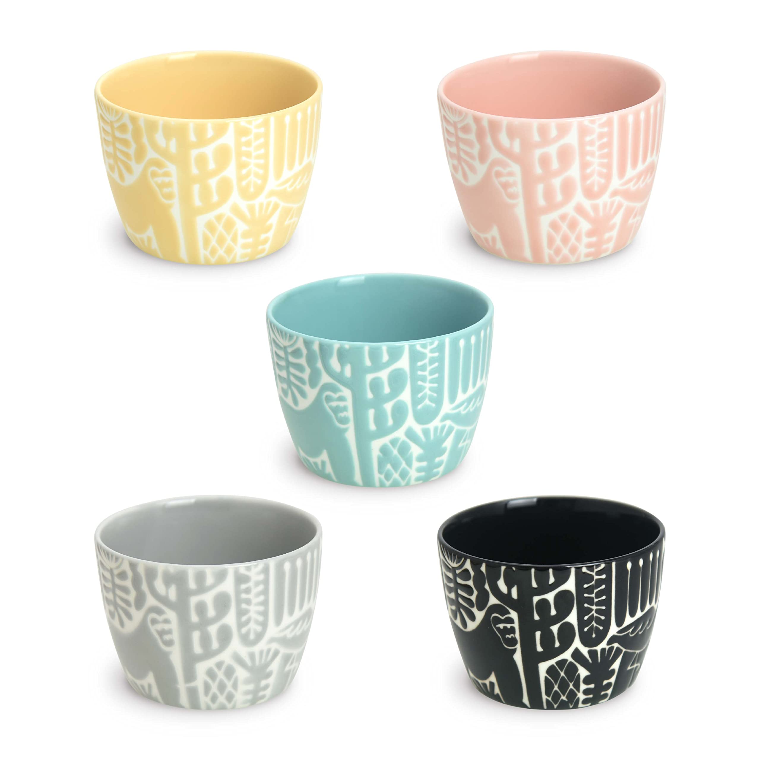 natural69 セット商品 【 波佐見焼 】 【QA117】 Utopia カップ 5色セット / ナチュラル69 はさみ焼き 食器 ユートピア カップ カラフル そば猪口 電子レンジ 食洗機対応