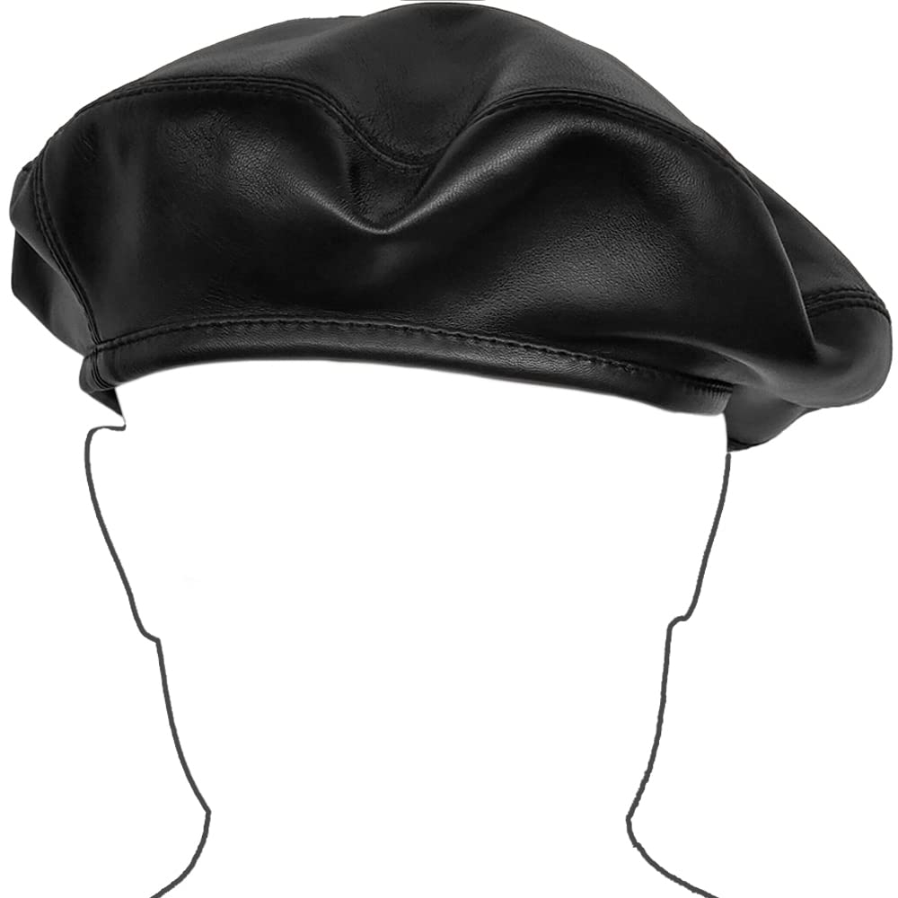 [LOVE MIYABI] ラムレザー メンズ ベレー帽 抗菌 小顔効果 上質プレミアムラムスキン 羊革 本革 60cm XL XXL シープスキン 帽子 ビッグサイズ 大きいサイズ 男女兼用 レディ