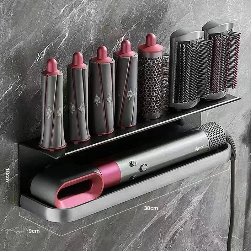 Dyson-ヘアドライヤー ウォールブラケット 穴のない棚 バスルームアクセサリー