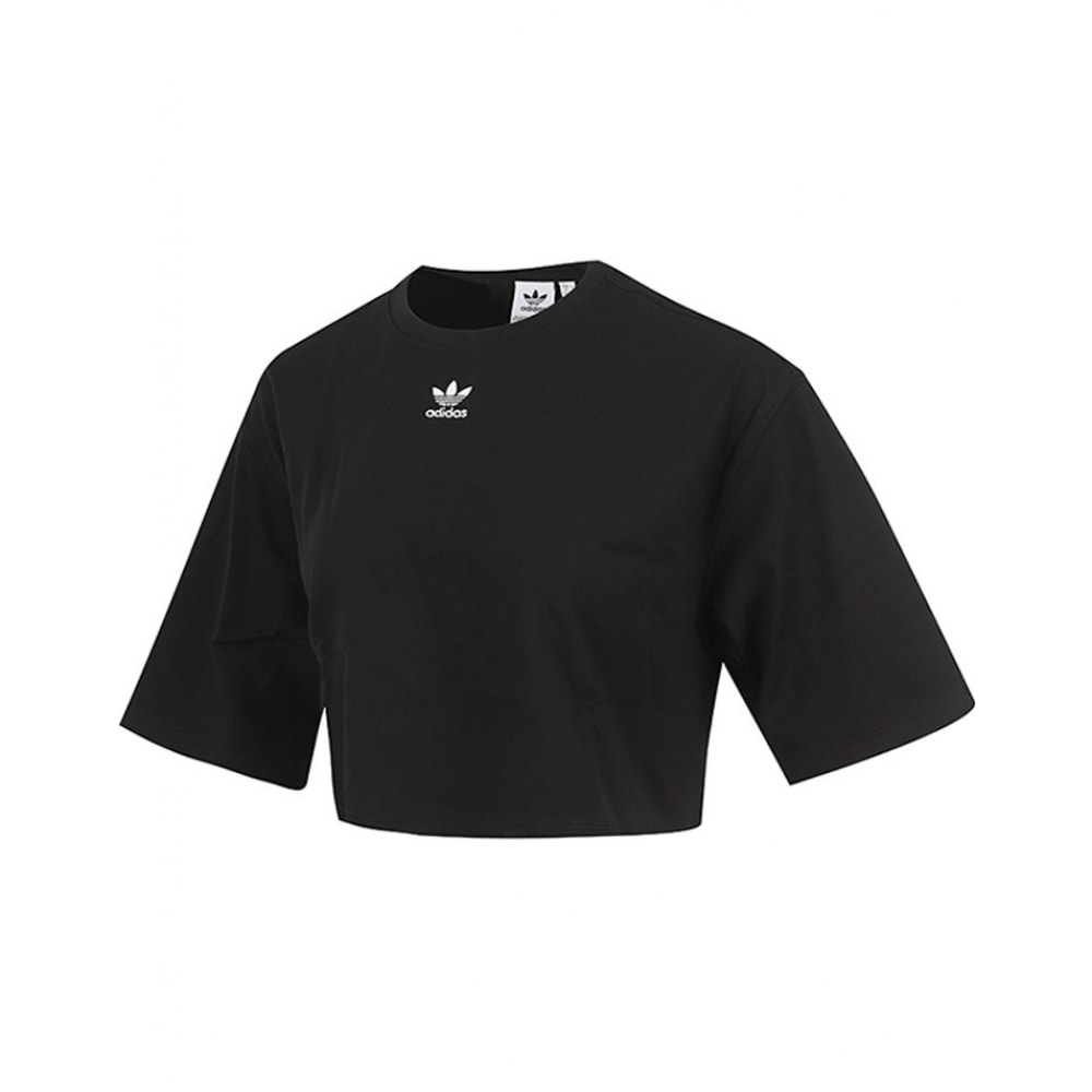 アディダス W ショートスリーブクロップド T シャツエッセンシャルトップ